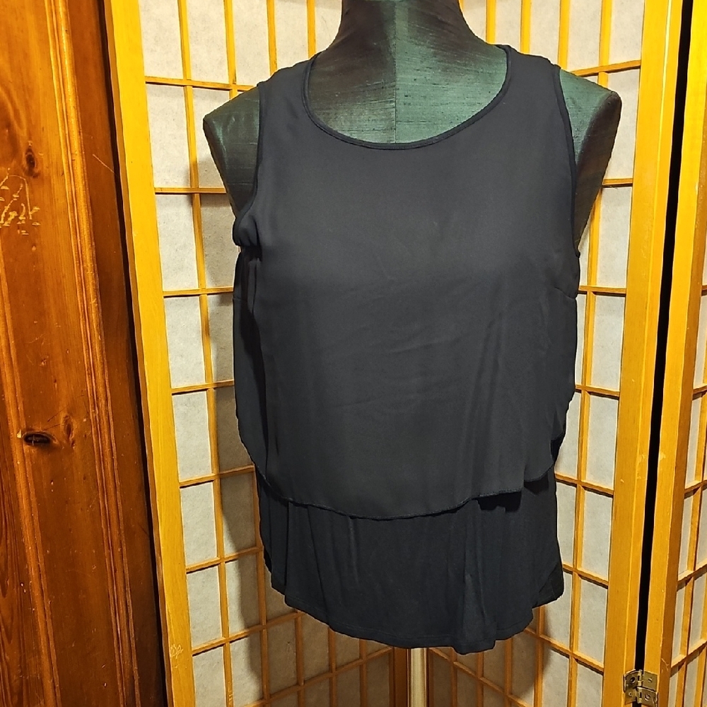Metaphor Black Layered Tank Top